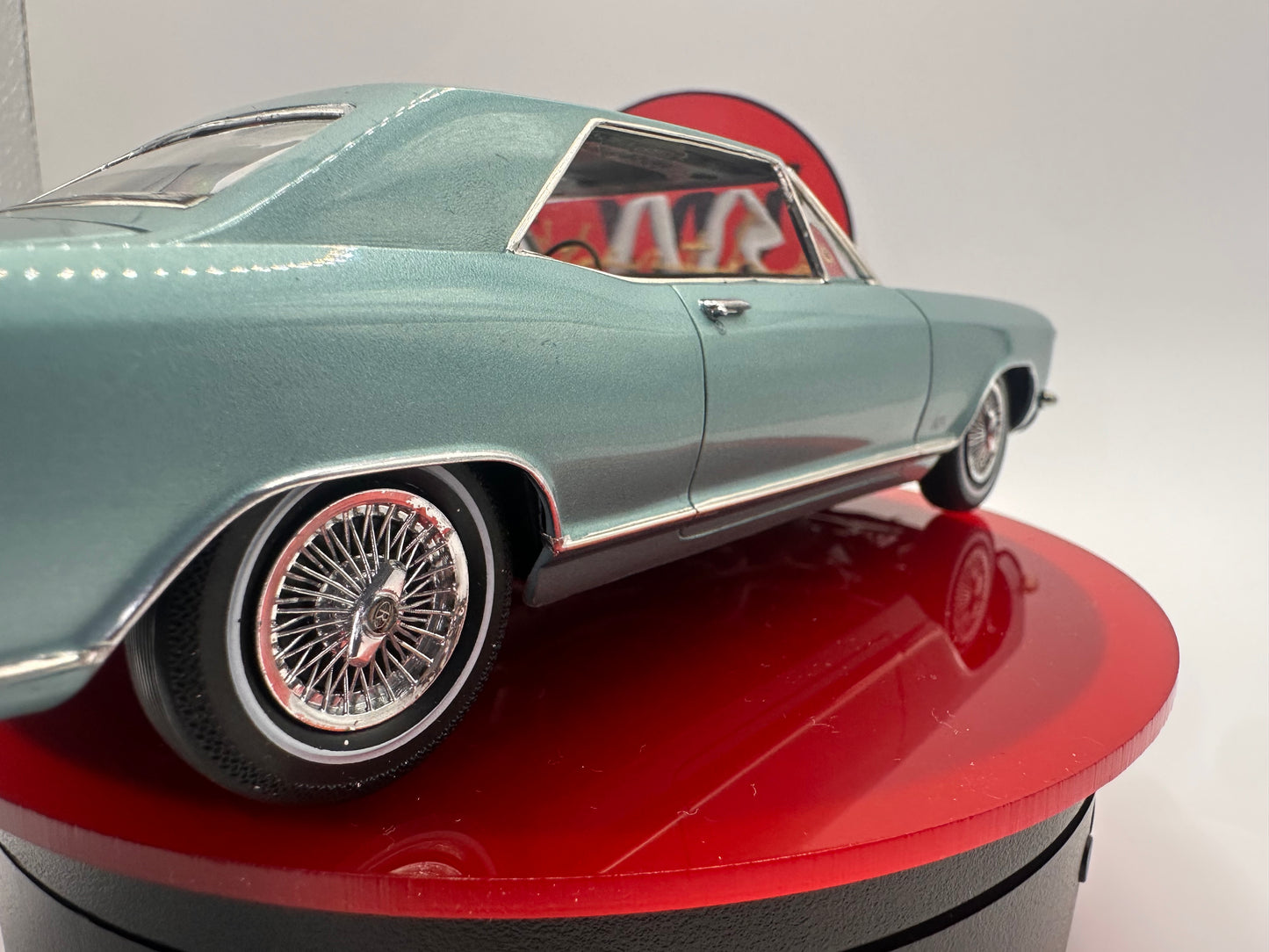 AMT Buick Riviera 1963-65 spoked hubcaps (set of 4). 3D printed resin. Heaths Model Works
