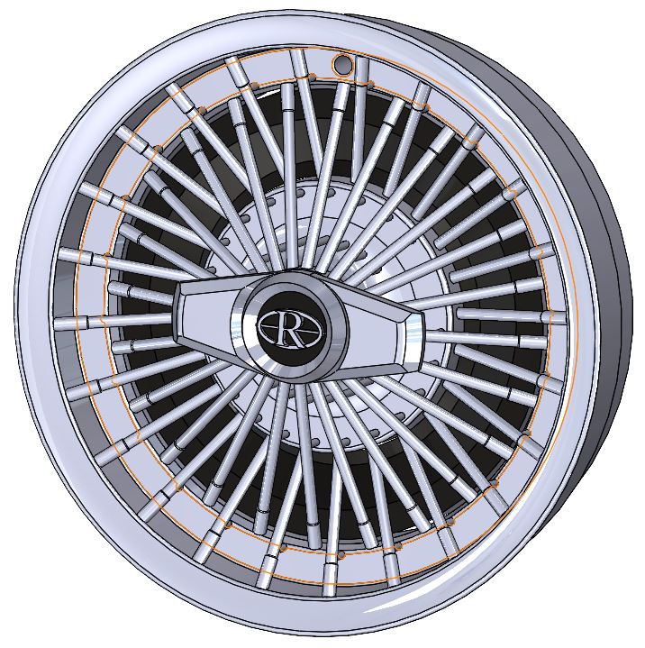 AMT Buick Riviera 1963-65 spoked hubcaps (set of 4). 3D printed resin. Heaths Model Works
