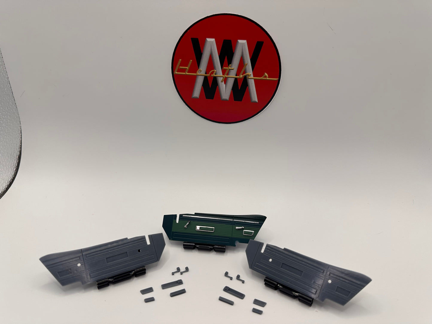 1/25 scale 1969 Road Runner door panel (set) for AMT or Heaths Model Works interior tub