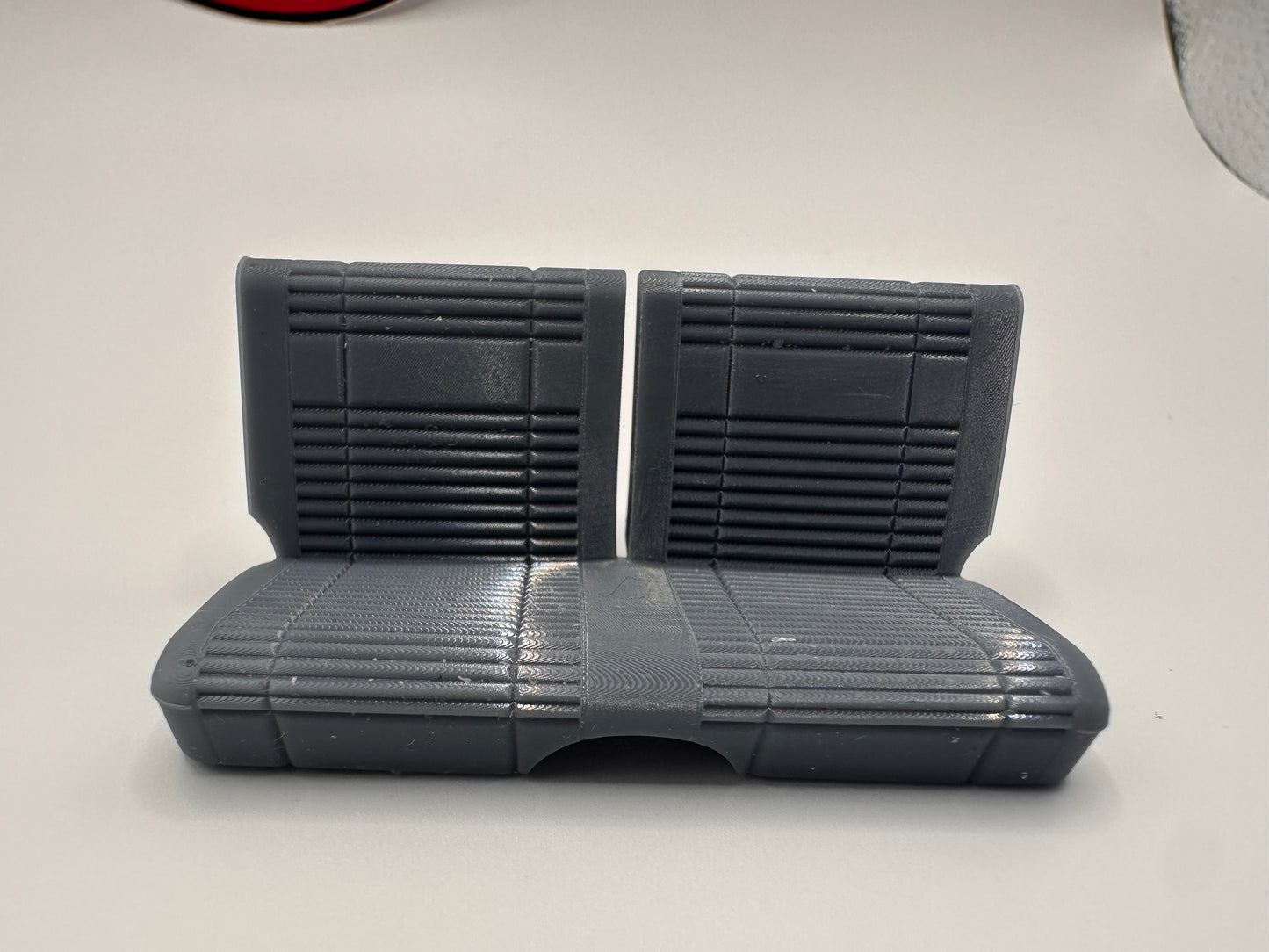 1/25 scale 1969 Road Runner front bench seat for Heaths Model Work interior tub.