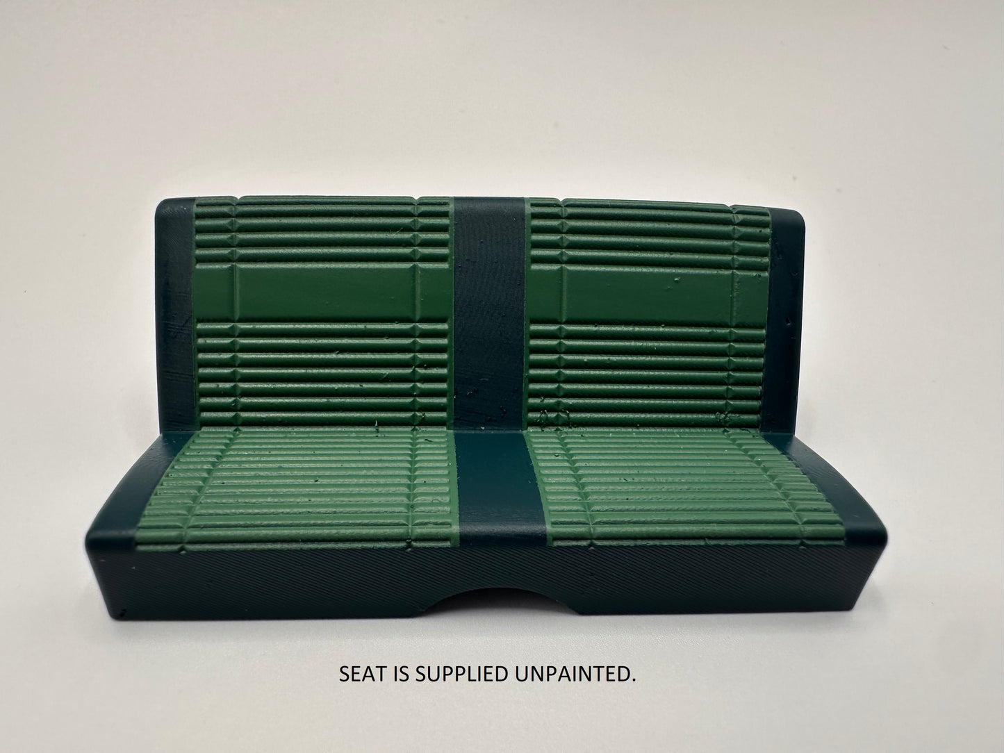 1/25 scale 1969 Road Runner rear bench seat for AMT or Heaths Model Works interior tub.