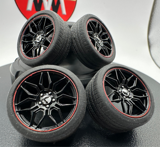 1/25 Z06 Spider Wheels for Revell C8 Corvette Z51 | Heath’s Model Works | 3D Print