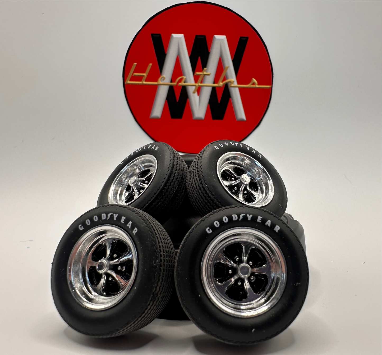 AMT 1968 Roadrunner 1/25 Scale Keystone Klassic Wheels (also fit 1969 GTX). 3D printed resin, Heaths Model Works