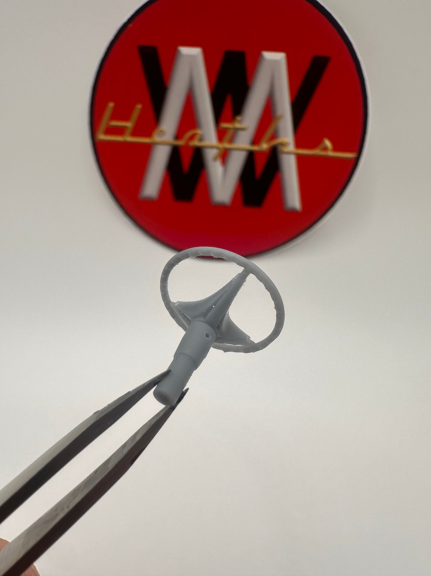 1/25 scale 1968-70 B-body Standard steering wheel for AMT and Revell model kits Roadrunner, GTX, Challenger, Super Bee, Coronet.  Heaths Model Works