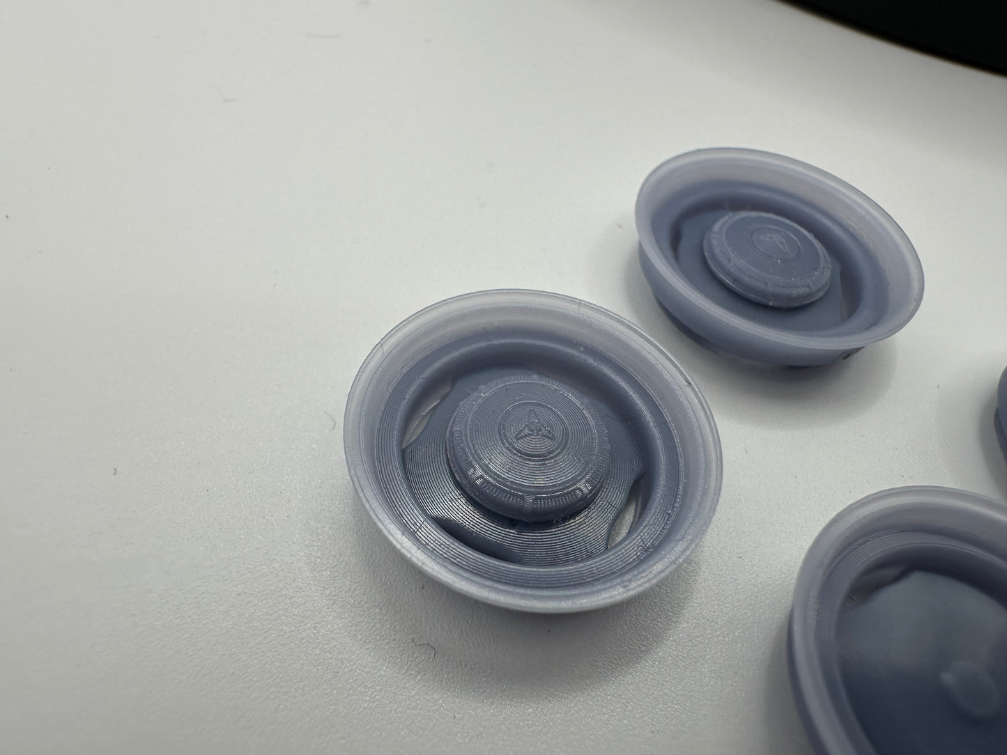 1/25 1969-74 Dodge Steelies & Dog Dish Hub Cap Set  with Fratzog Logo