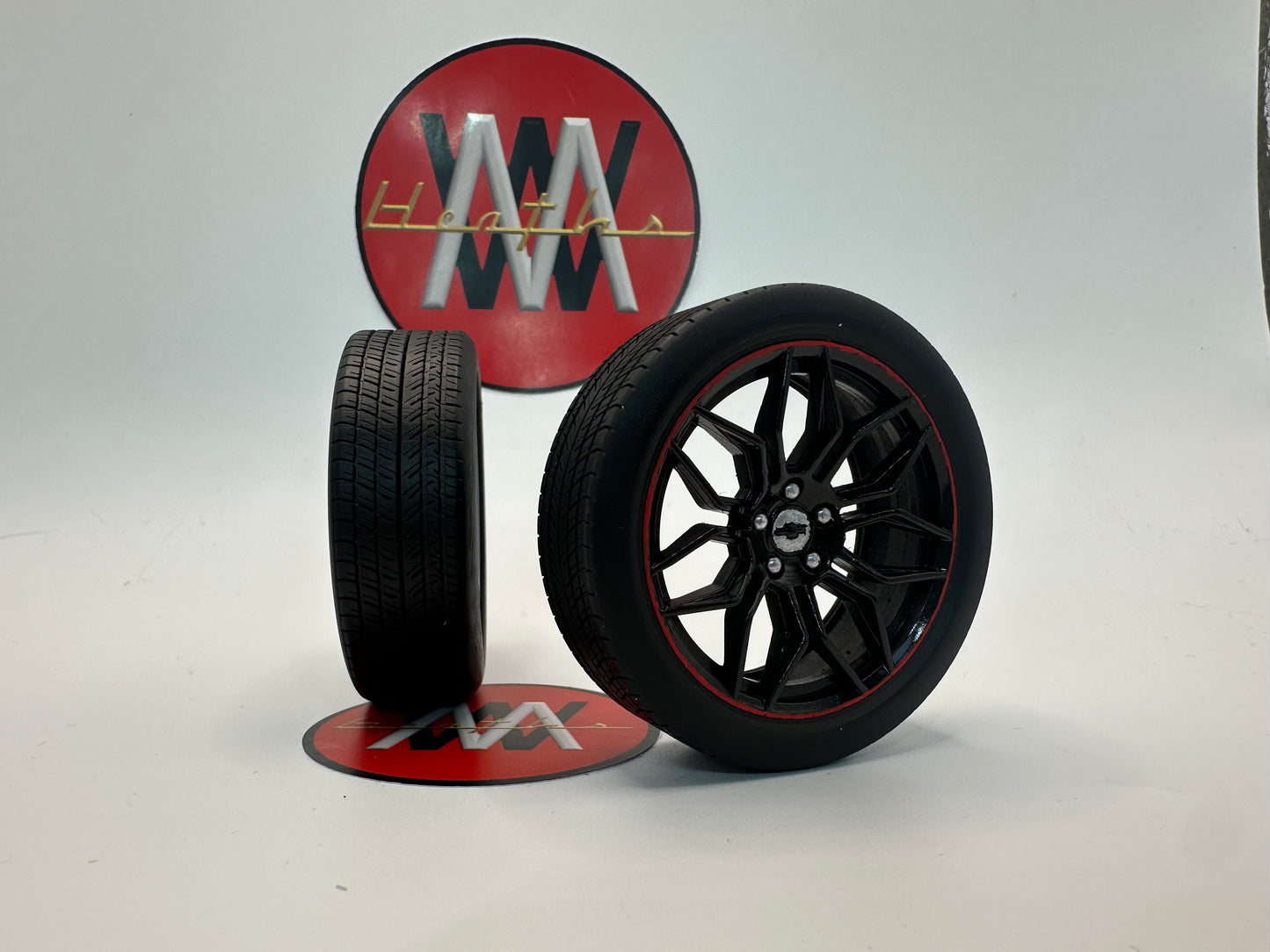 1/12 Scale Revell 1969 Camaro Wheels and Tires (C8 Corvette ‘spider wheels)