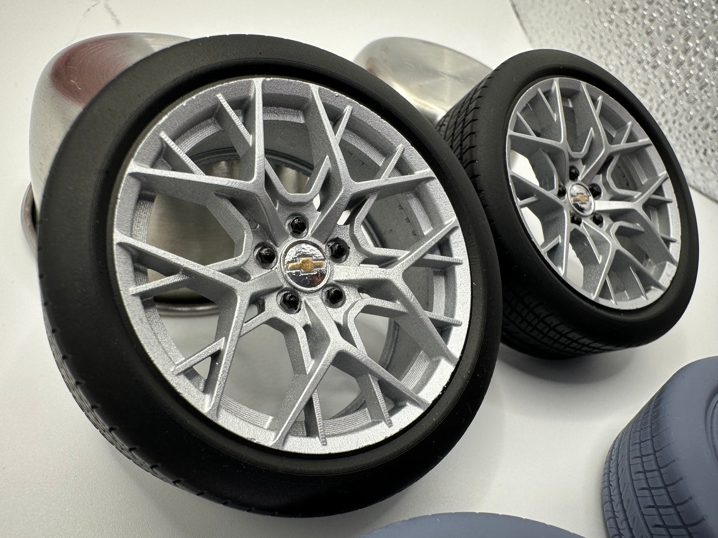 1/12 Scale Revell 1969 Camaro Wheels and Tires (C8 Corvette inspired)