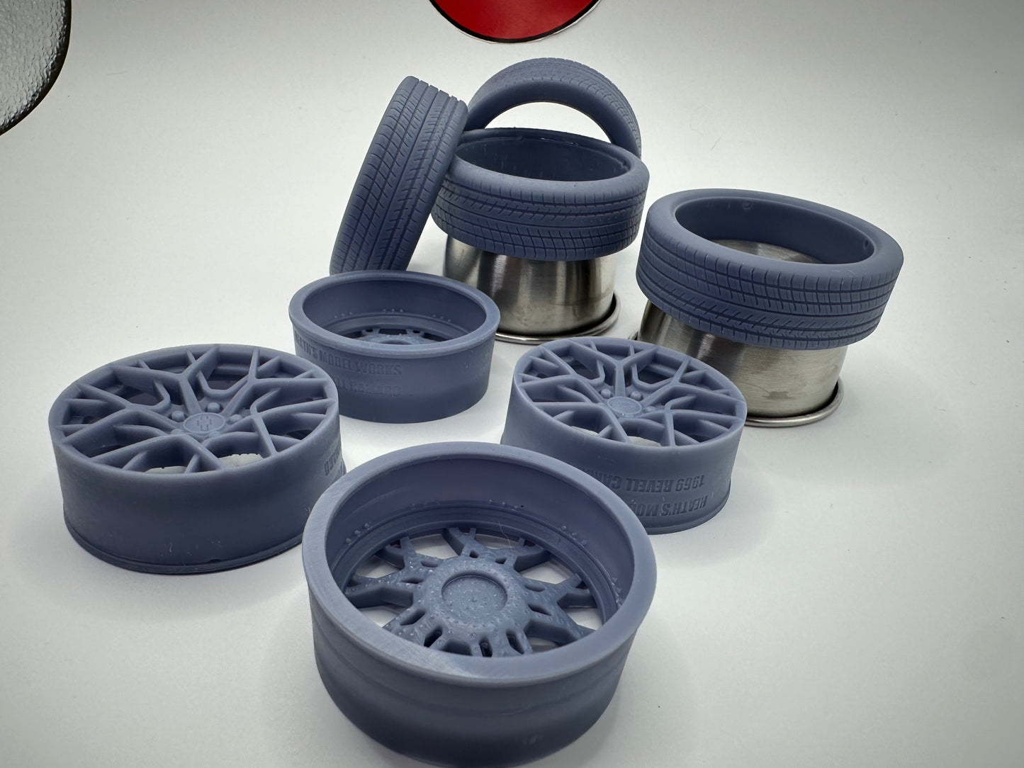 1/12 Scale Revell 1969 Camaro Wheels and Tires (C8 Corvette inspired)