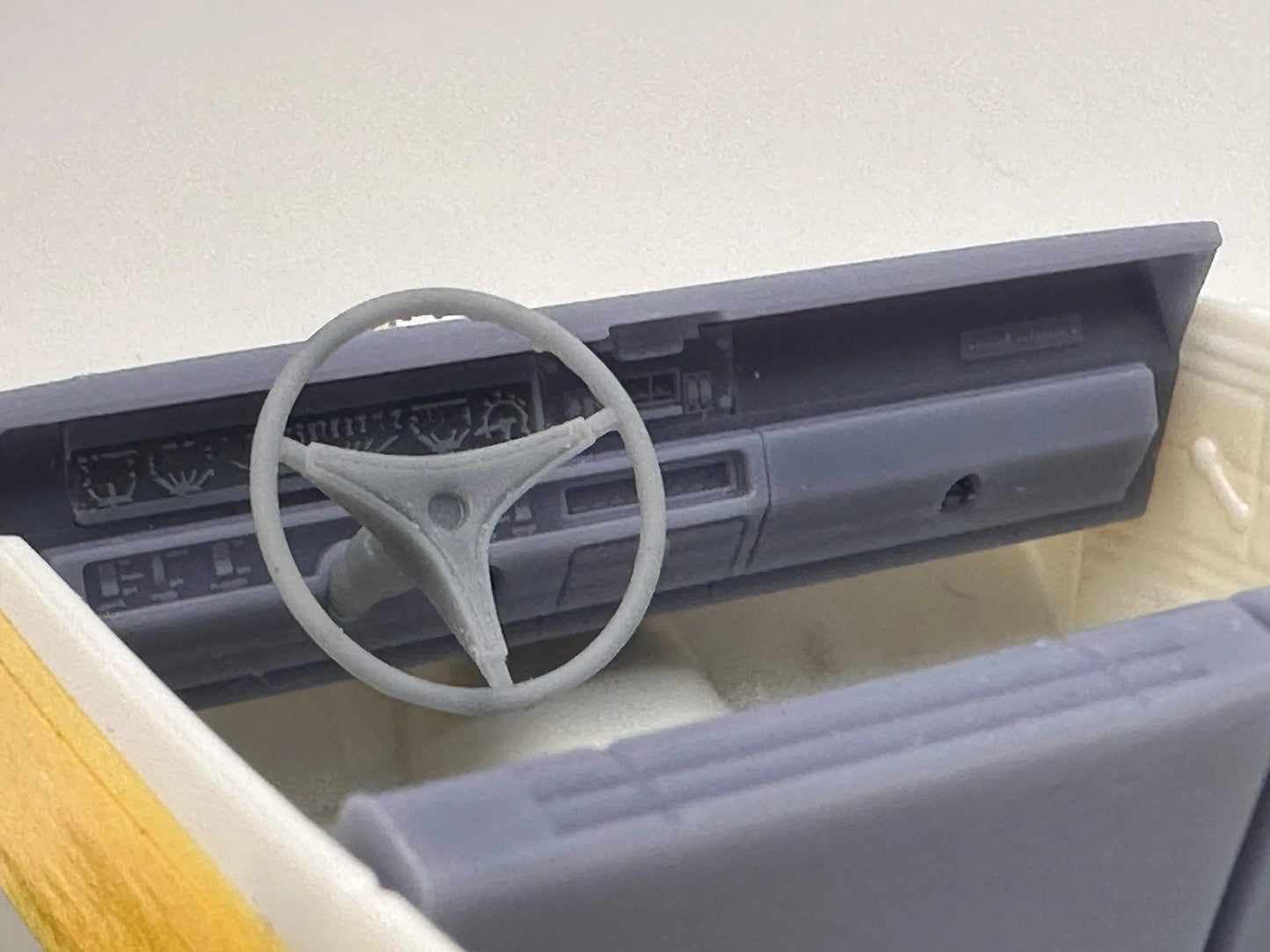 1/25 scale 1969 Road Runner dashboard for AMT interior tub (1968 to 1969 conversion)