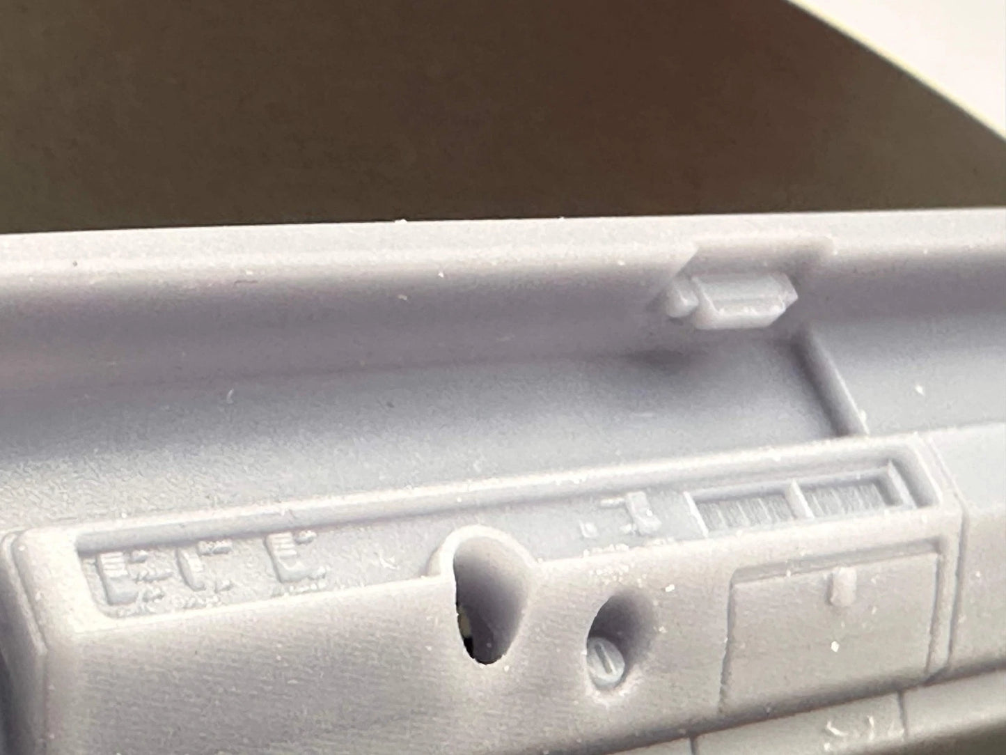1/25 scale 1969 Road Runner dashboard for Heath's Model Works interior tub and Jo-Han body