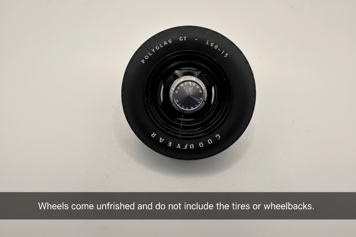 1/25 15" Steelie Wheels w/Caps for AMT 1969 Road Runner | Heath’s Model Works