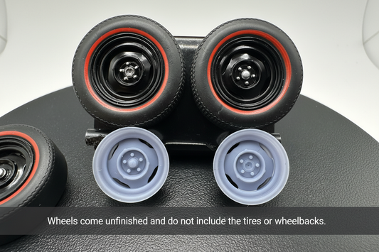 1/25 15" Steelies w/hub details for AMT and MPC kits | Heath's Model Works