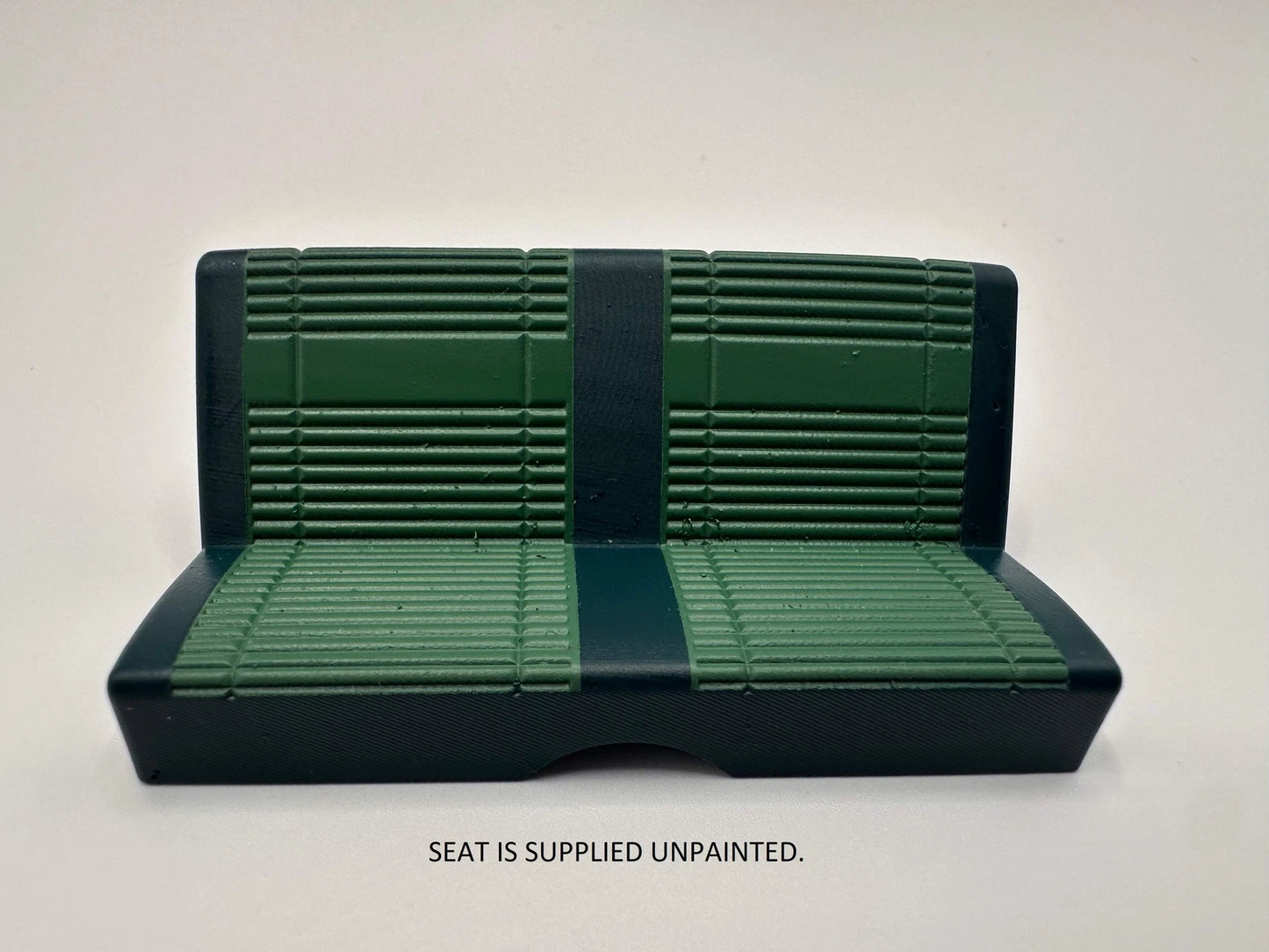 1/25 scale 1969 Road Runner rear bench seat for AMT or Heath's Model Works interior tub