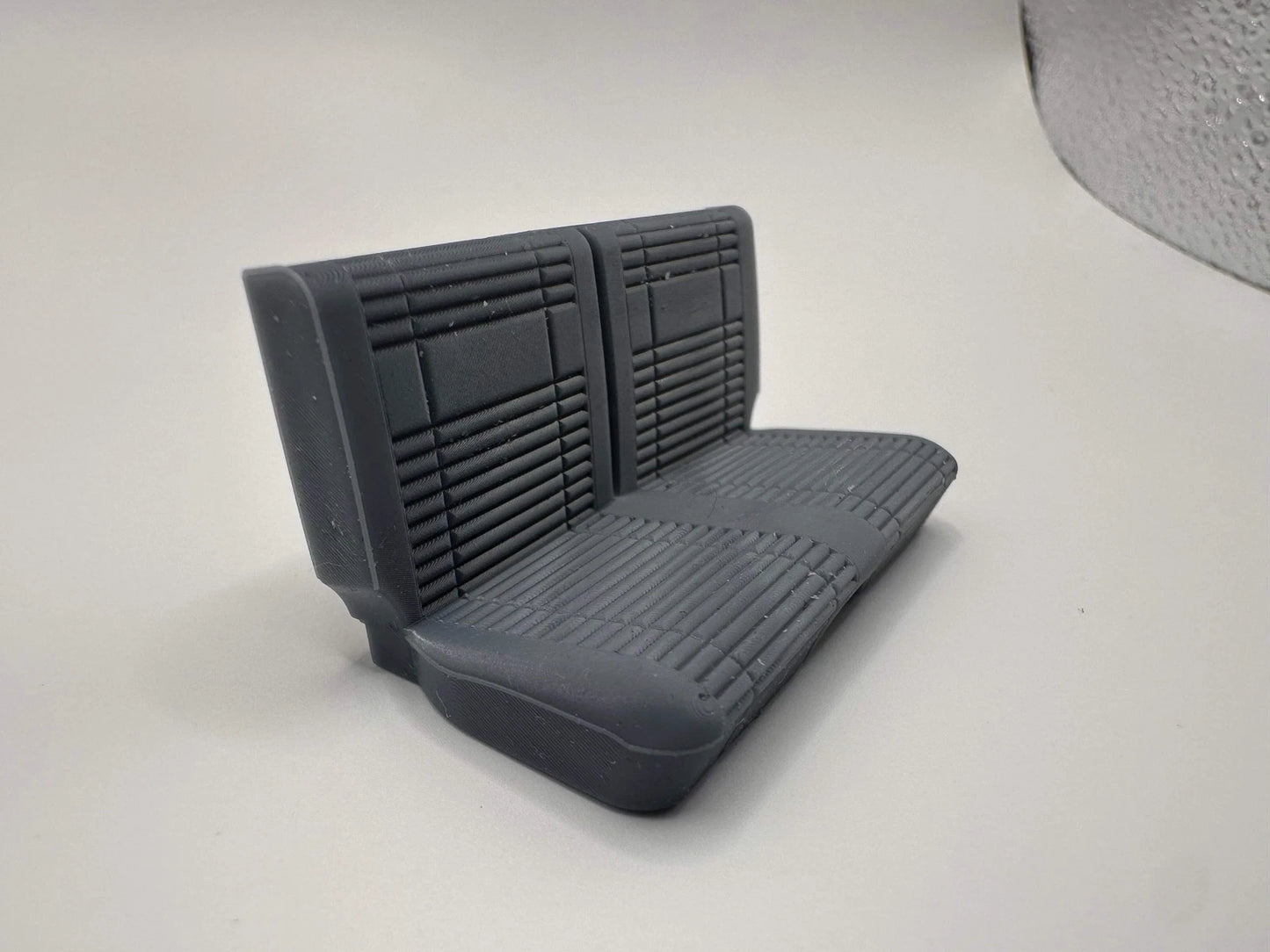 1/25 scale 1969 Road Runner front bench seat for Heath's Model Works interior tub